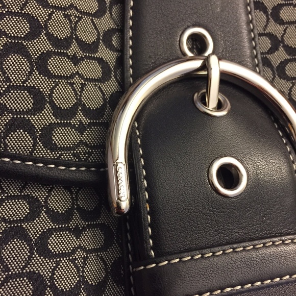 NWOT Vintage COACH Soho Mini Signature Flap Hobo Handbag - Picture 6 of 9